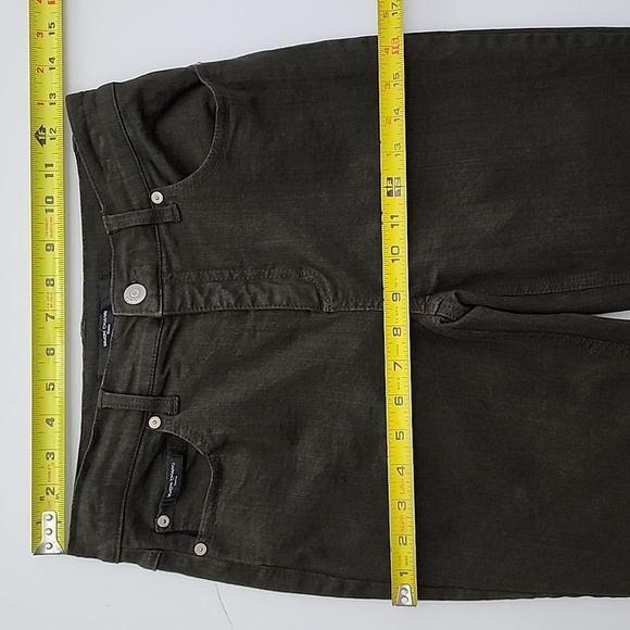 Simon Chang Women's Khaki Brown  Denim Jeans Straight Leg Stretch Size 2 - Picture 14 of 16